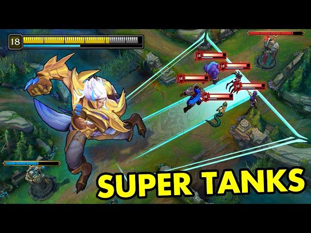 20 Minutes "UNKILLABLE SUPER TANKS" in League of Legends