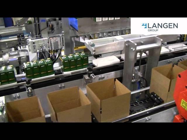 Mpac Langen's LRC-500 Top Load Case Packer Robotically loads Cartons into Cases