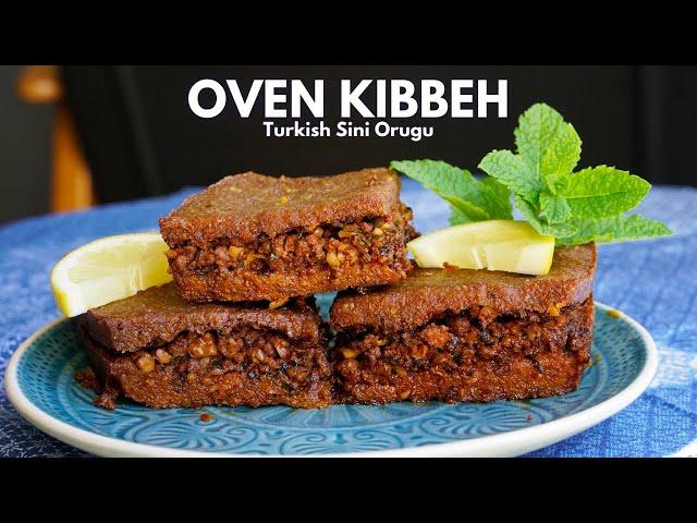 Crispy Oven Baked Kibbeh, Sini Orugu (Kibbeh Bil Sanieh)