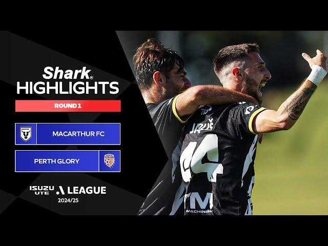 Macarthur FC v Perth Glory - Shark Highlights | Isuzu UTE A-League 2024-25 | Round 01