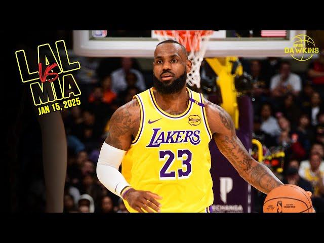 Los Angeles Lakers Full Team Highlights vs Heat | Jan 15, 2025 | FreeDawkins