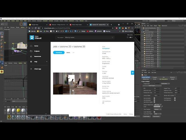 VRAY Cinema 4D - 14 - Chaos Cloud Rendering, Free Your PC, Upload and Render Scene Using Servers