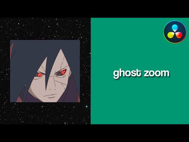 Ghost Zoom | DaVinci Resolve 17 AMV Tutorial