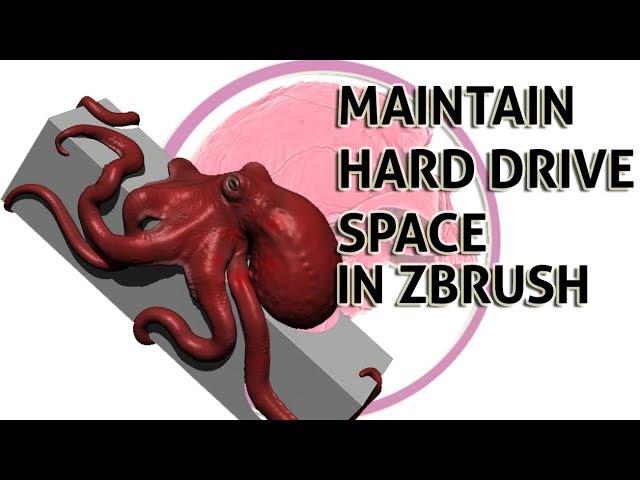 Maintain Your Hard Drive space while working in zbrush