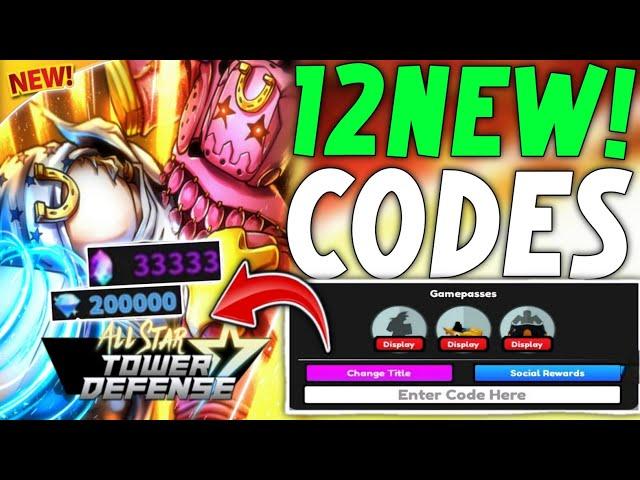 ️Hurry!! Up️ALL STAR TOWER DEFENSE CODES NOVEMBER 2024 - CODES FOR ALL STAR TOWER DEFENSE