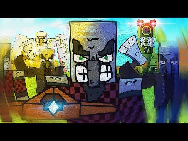 Villager vs Pillager - Cartoons about tanks / Minecraft