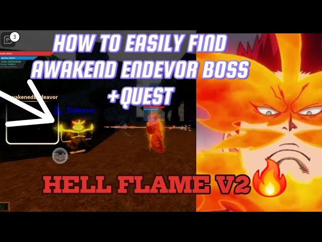 How to EASILY find AWAKENED ENDEAVOR BOSS And the quest location [Boku No Roblox]. 