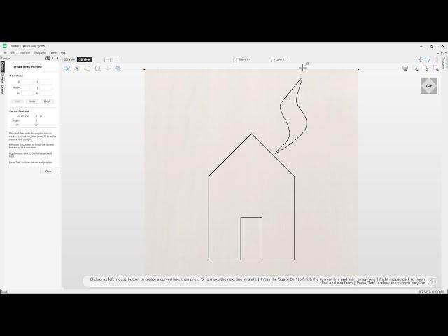 How to use the polyline tool in Vectric software | Creating Vectors | V12 Tutorials