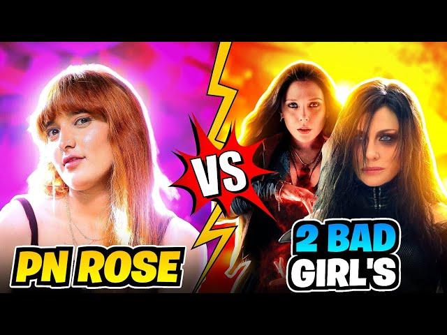 Pn Rose vs 2 Bad Girl's  || 1v2 Gameplay - Garena Free Fire