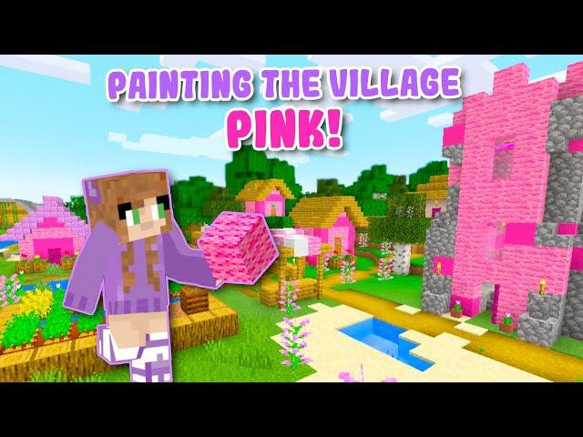 Creating A PINK MINECRAFT VILLAGE With iamSanna!