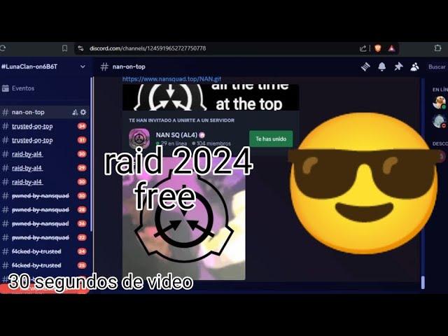 como raidear servers de discord 2024 (30 segundos de video)