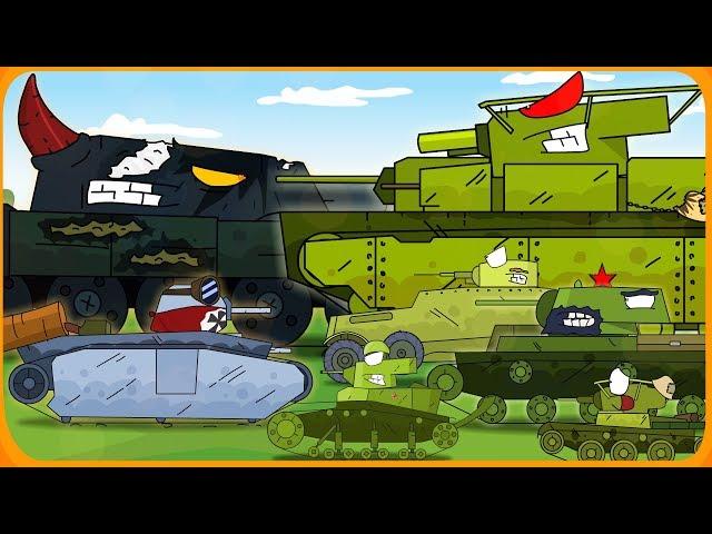 All series Battle for the village Cartoons about tanks