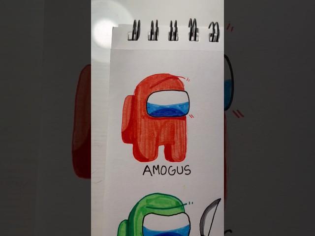 Amogus  (REMAKE- NEW STYLE) #art #shorts #drawing #amongus #amogus #funny #sus #foryou #artist