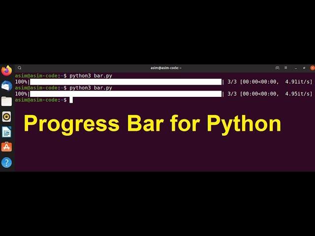 How to install and use tqdm progress bar for Python