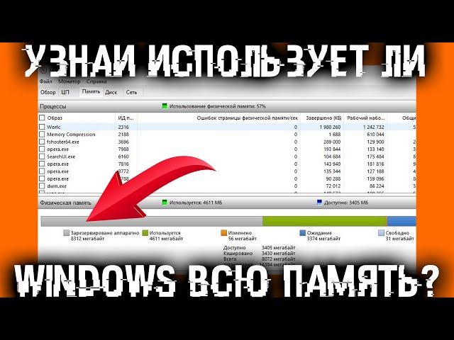 Проверь, твоя Windows использует всю память? Если нет, исправляй!