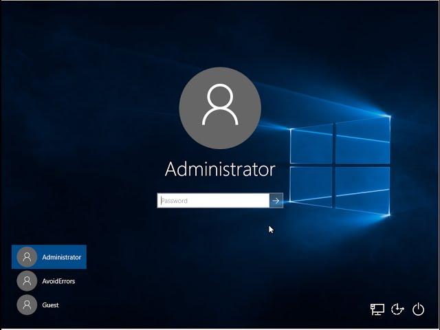 Windows 10 - Enable The Built-in Administrator Account