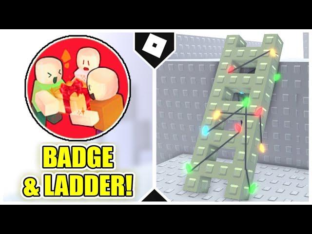 STEEP STEPS - How to get FESTIVE LADDER + "HOLIDAY HELPER" BADGE! [ROBLOX]