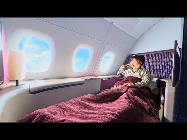 $8000 First Class on Qatar Airways | London  - Doha 