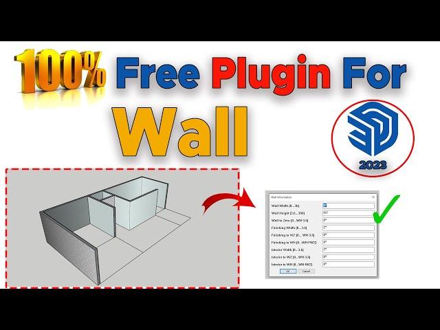 NEW Wall Plugin for SketchUp 2023 | Quickly Create Wall with MAJ Extension | Maj Wall Plugin