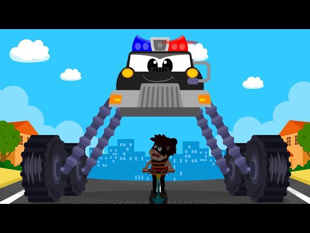 Monster Super Police Car | Let’s Go! Special Police Squad | Car Song | Nursery Rhymes & Kids Songs