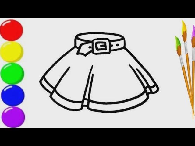 Drawing skirt for kids Bolalar uchun yubka chizish балаларга сурет салу рисование Юбку для детей