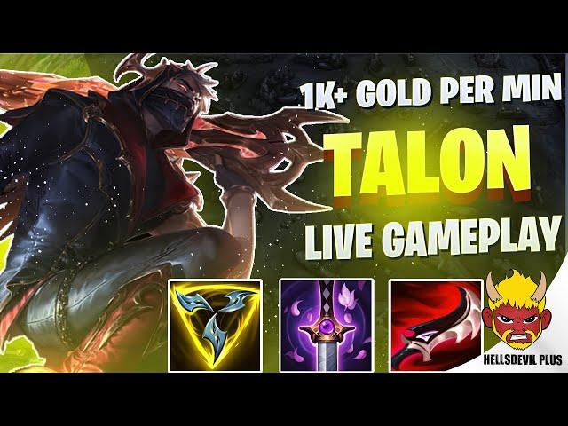 1K+ GOLD PER MINUTE TALON! - Wild Rift HellsDevil Plus Gameplay