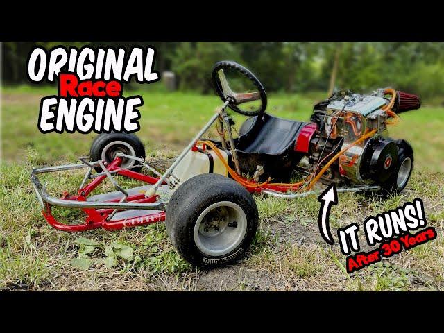 ALCOLHOL RACE GO KART BARN FIND - FLATHEAD BRIGGS AND STRATTON!!