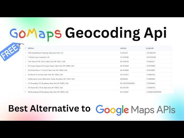 Best Geocoding API -  Google Maps Apis Free Without Billing