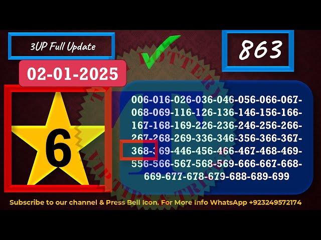 Thailand Lottery Set With Single Digit By Thai Lottery VIP Tips & Tricks | Full and Final 02-01-2025