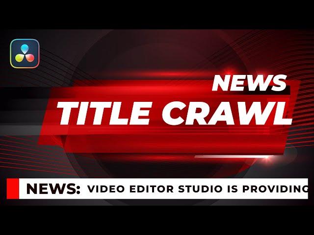 News Text Scrolling Title in Davinci Resolve
