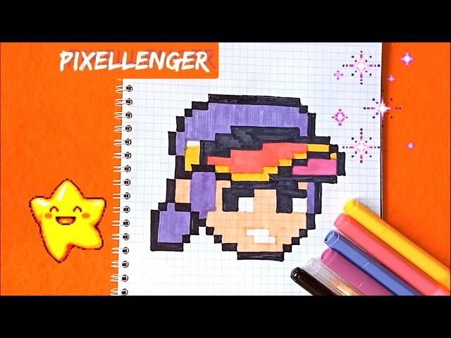 How to Draw Fang Brawl Stars by Cells Simple Drawings Pixel Art