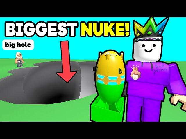 I Used BIGGEST NUKE To DIG TO FIND DAD On Roblox