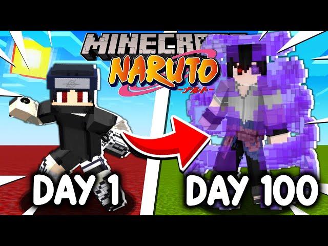 I Survived 100 DAYS as an UCHIHA in Naruto Minecraft!