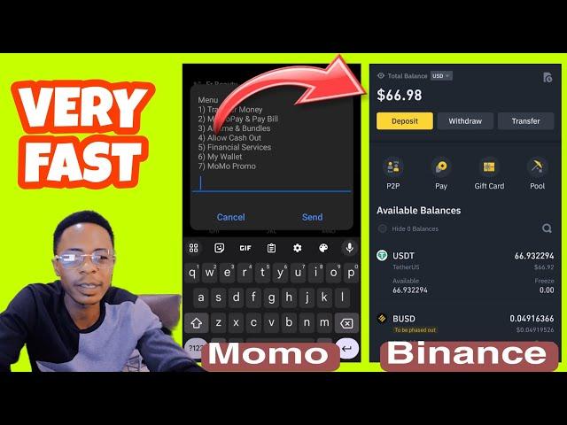 How to deposit money into your Binance account using mobile money. Easy