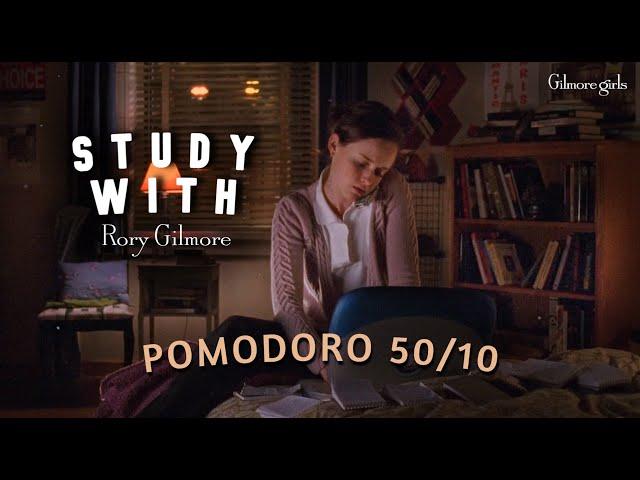 Study with Rory Gilmore  Gilmore Girls  | POMODORO 50/10 | Rain