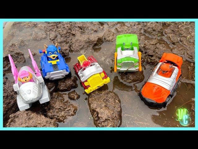 Paw Patrol Get Stuck in the Mud - Mighty Pup Rubble to the Rescue