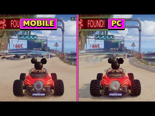 Disney Speedstorm Ultra Graphics Comparison: PC vs Mobile Gameplay