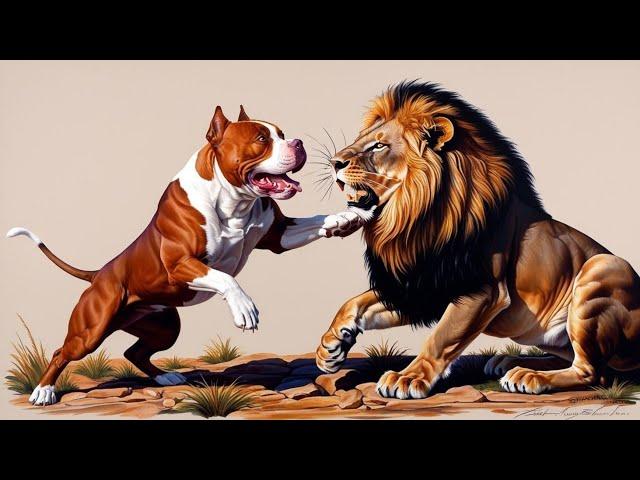 Pitbull VS Lion - Lion VS Pitbull Real Video! - Blondi Foks