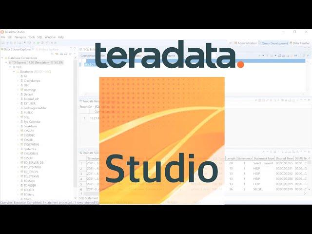 Teradata Studio intro and interface overview