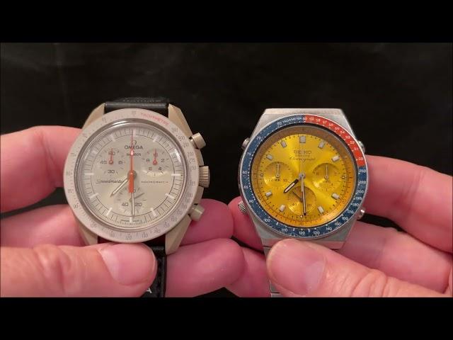 Moonswatch Mission to Jupiter vs Seiko 7a28