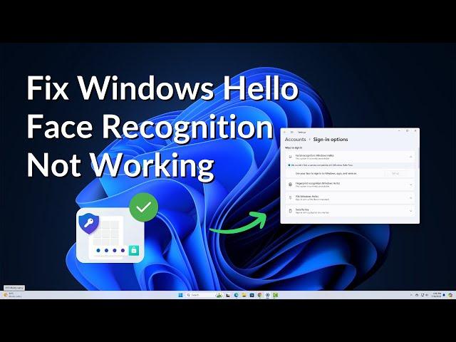 How to Fix Windows Hello Face Recognition Not Working in Windows 11