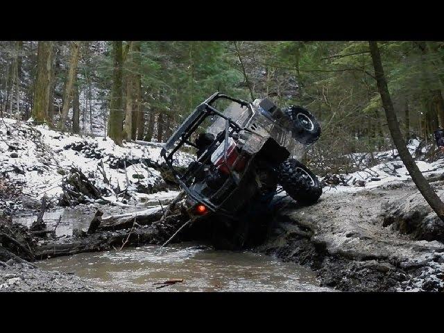 Polaris RZR XP vs RZR 4 - Creek + Ravine -Technical Trail Riding - Crazy Climbs & Dangerous Decents