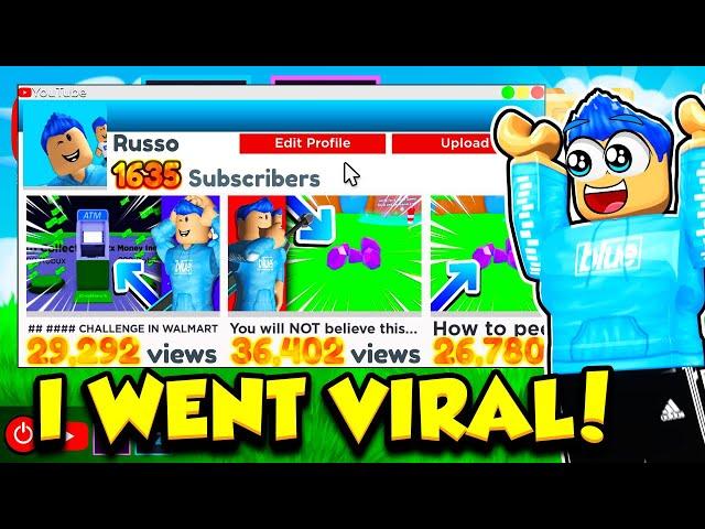 I Got SO MANY SUBSCRIBERS And WENT VIRAL In YouTube Simulator Z!