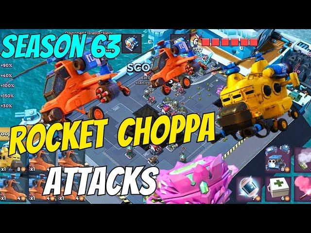 Boom Beach Warships Season 63 [️ 6 ER. Rocket Choppa Attacks with Heavy]