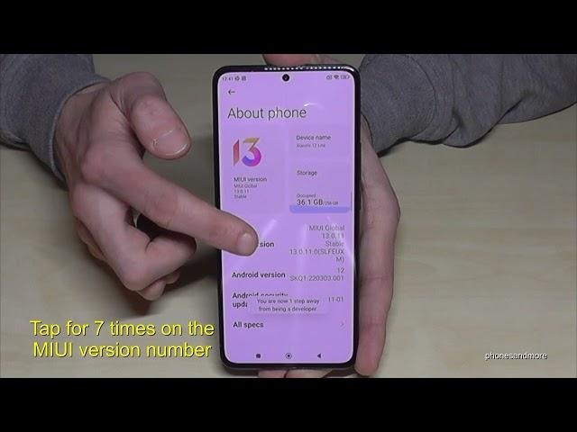 Xiaomi 12 Lite: How to enable and disable the Developer Options?