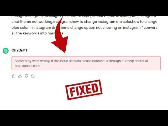 How to Fix ChatGPT Error Something Went Wrong | There Was an Error Generating a Response ChatGPT