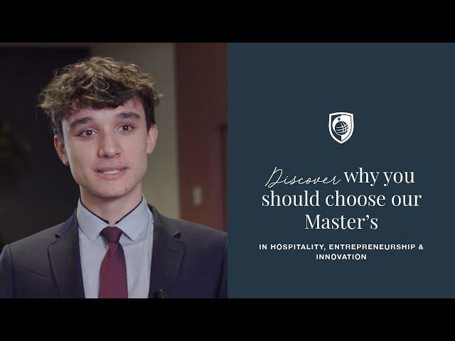 Master's Student in Hospitality, Entrepreneurship & Innovation - Gaëtan Deschaux Testimonial