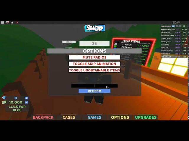 ALL CASE CLICKER CODES WORKING!(ROBLOX)