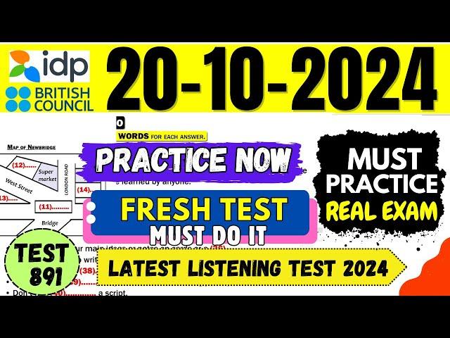 IELTS Listening Practice Test 2024 with Answers | 20.10.2024 | Test No - 891