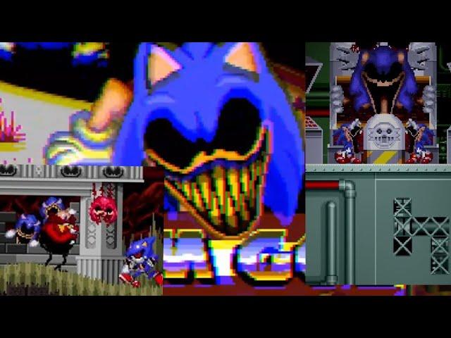 SONIC.EXE ONE LAST ROUND EGGMAN DEMO (ALL SECRETS, ALL ENDINGS, ALL DEATH SCENES)